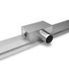 Dynamic Way douchegoot 80x7cm met flens + filter zwart glas